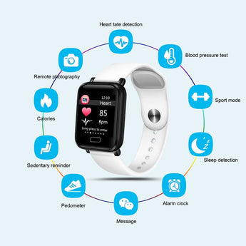 2019 nuevos relojes inteligentes para mujer, deportes impermeables para teléfono Iphone, reloj inteligente con Monitor de ritmo cardíaco, funciones de presión arterial para niños 