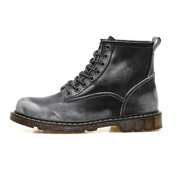 Zapatos informales de moda para hombre, zapatos de cuero genuino suave, botas cómodas para caminar a diario, para la oficina en la ciudad, botas de herramientas, 2021