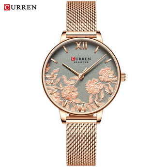 Reloj de pulsera met correa de acero onoxidable de lujo de marca superior vir mujer, reloj rosa met estilo, reloj de cuarzo vir mujer, vir regalo