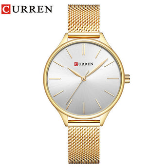 Relojes de mujer CURREN reloj de pulsera de lujo reloj femenino para mujer Milanese acero señora Rosa oro cuarzo señoras reloj 2019 (5)