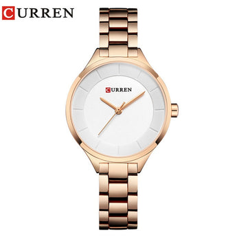Relojes de mujer CURREN reloj de pulsera de lujo reloj femenino para mujer Milanese acero señora Rosa oro cuarzo señoras reloj 2019 (3)