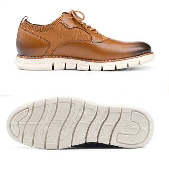 Zapatos de cuero ligeros de moda transpirables casuales para hombres