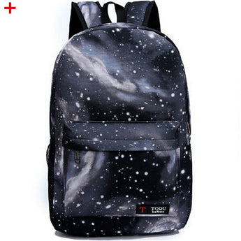 Chuwanglin, mochila informal con estampado para mujer, mochila escolar con estampado de galaxia, estrellas, universo, espacio, mochila escolar para adolescentes QG03205